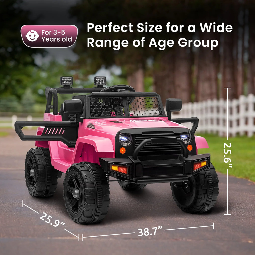12V Pink Kids Ride on Truck with Remote Control C899