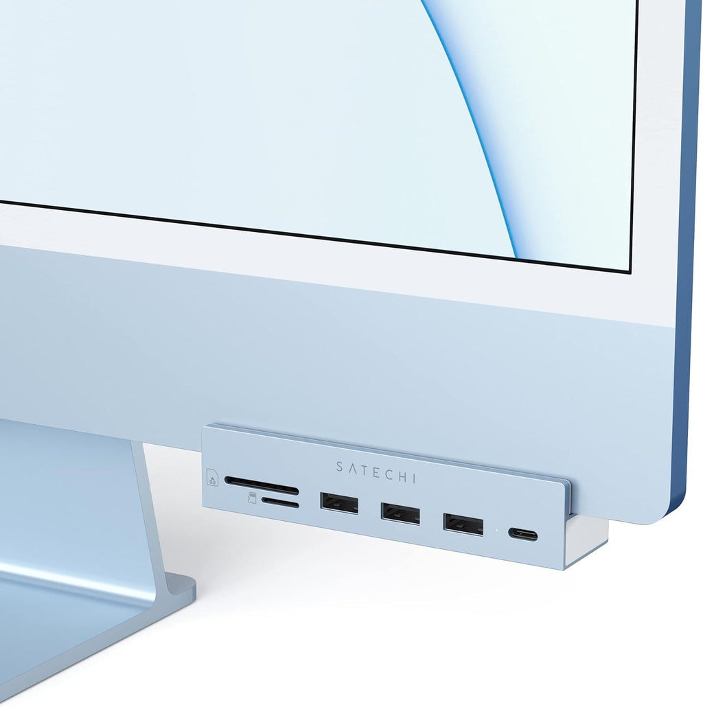 Aluminum Type-C Clamp Hub Pro with USB-C Data Port, USB-A 3.0 Data, Micro/SD Card Reader L305