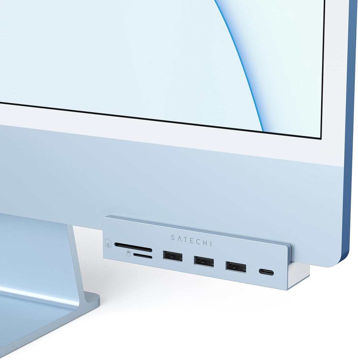 Aluminum Type-C Clamp Hub Pro with USB-C Data Port, USB-A 3.0 Data, Micro/SD Card Reader L305