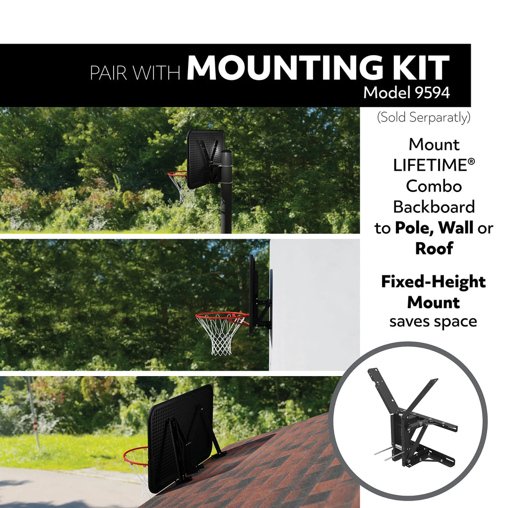 Basketball Backboard and Rim Combo 44 inch Polycarbonate K24310