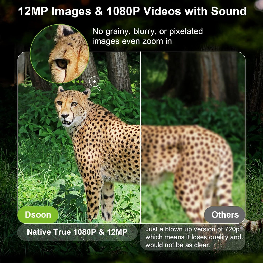 Mini Trail Camera 12MP 1080P with 65ft Night Vision IP66 Waterproof F8485