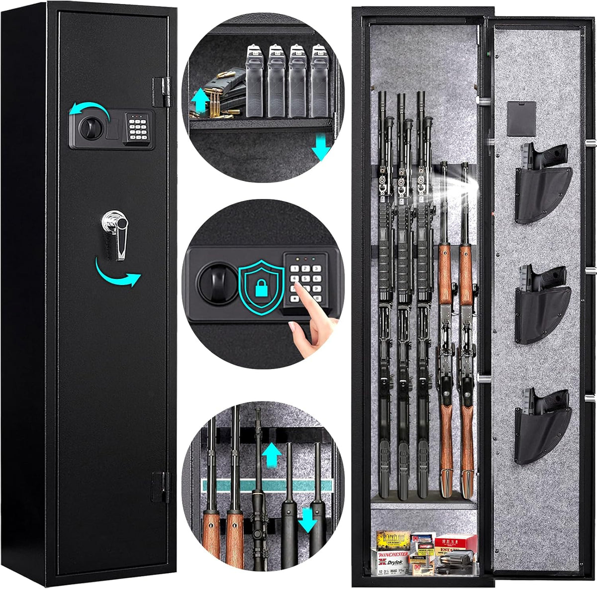Gun Safe with Adjustable Dividers & Racks O4679