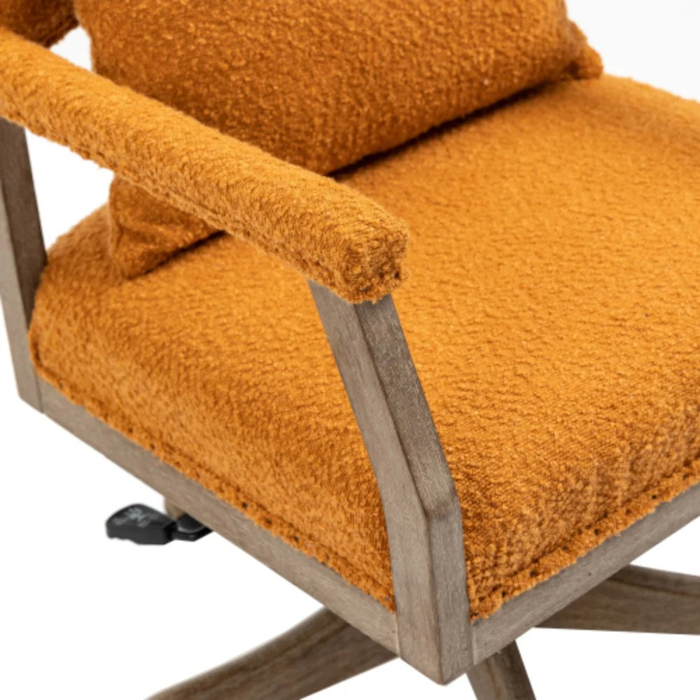Orange Adjustable Swivel Fabric Office Chair K776593