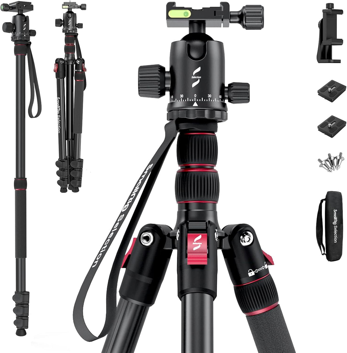 Foldable Aluminum Camera Tripod and Monopod H15414