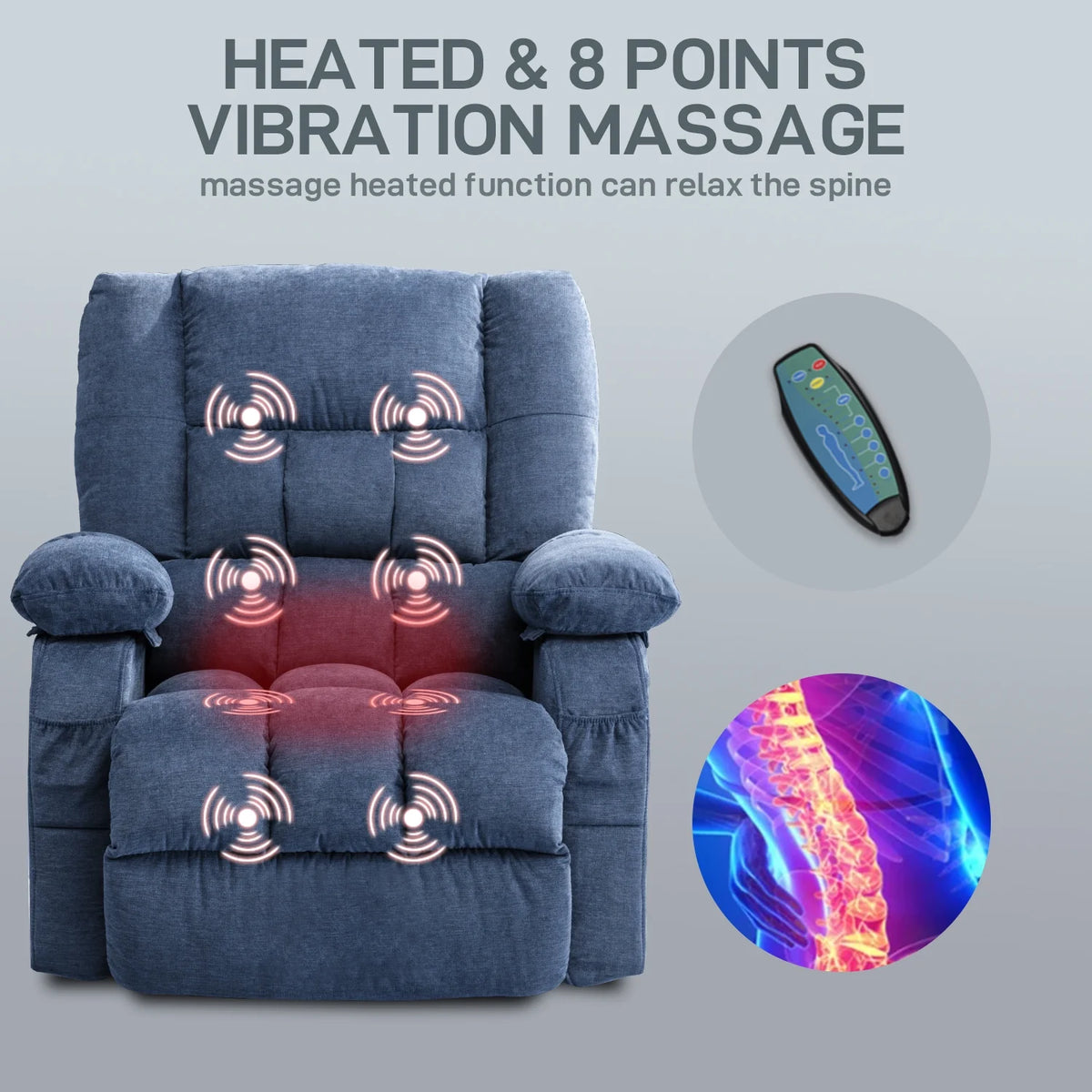 Brown Power Lift Recliner Chair with Heat and Massage L966