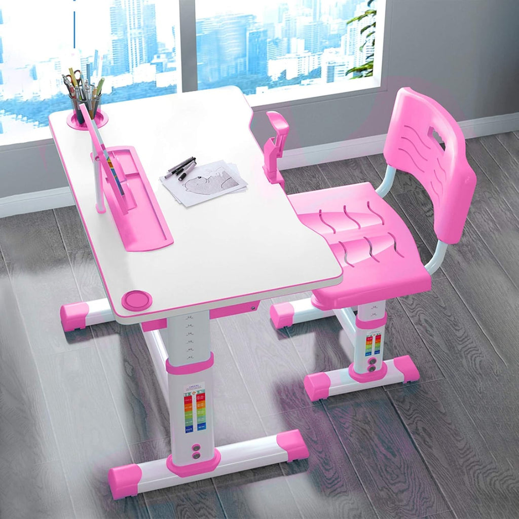 Adjustable Study Desk and Chair Set with Bookstand N128270