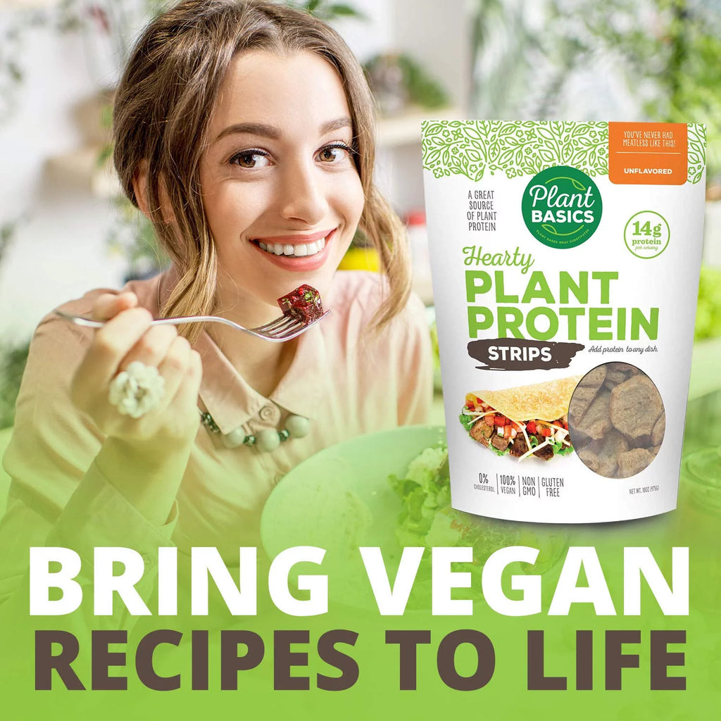Unflavored Plant Protein Strips, 1 lb (Pack of 6) Y387296