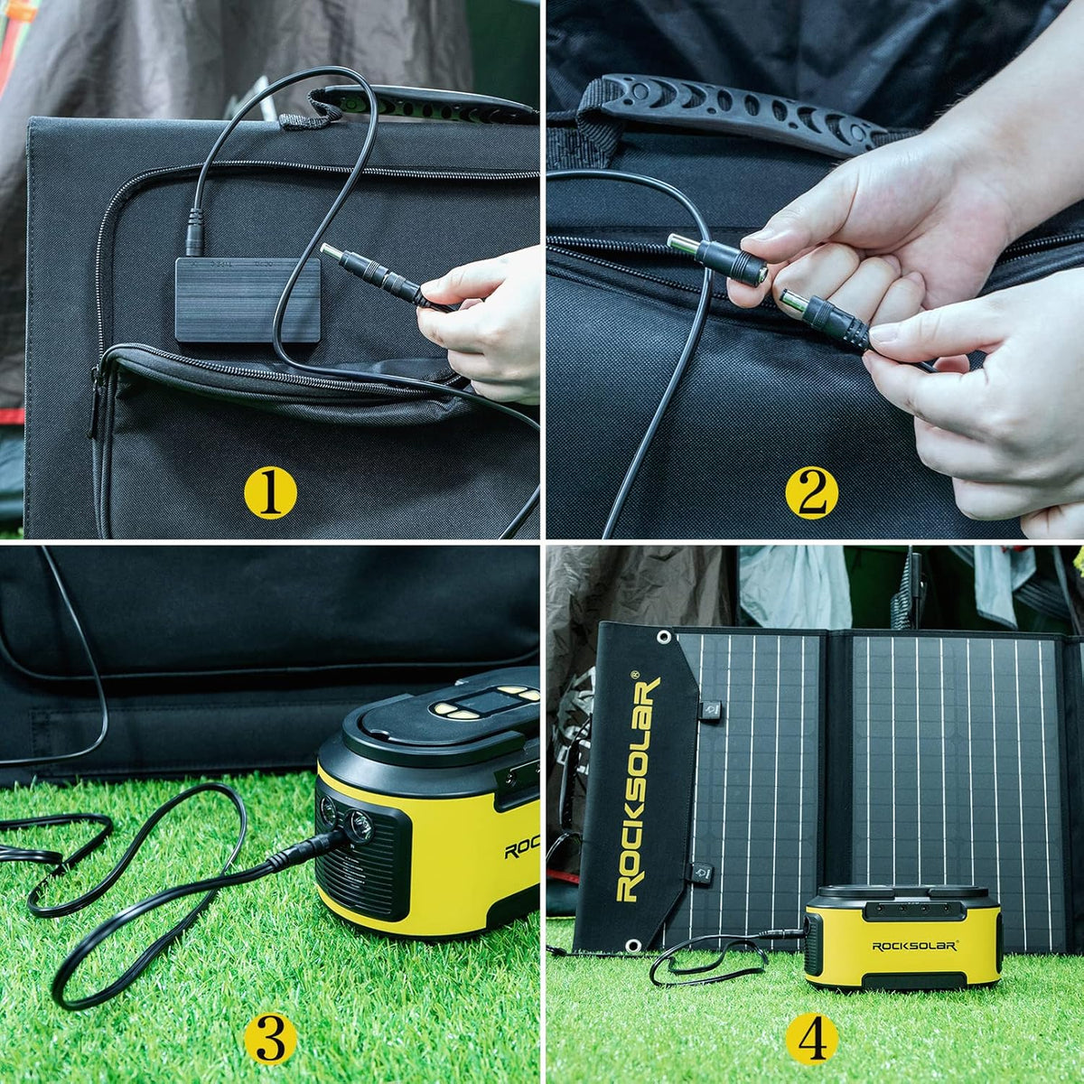 60 Watt Foldable Monocrystalline Solar Panel Kit with 12V DC/USB/USB C PD Outlets S7811