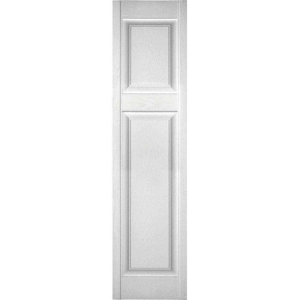 12 inch x 78 inch Paintable Vinyl Raised Panel Shutters Y82534
