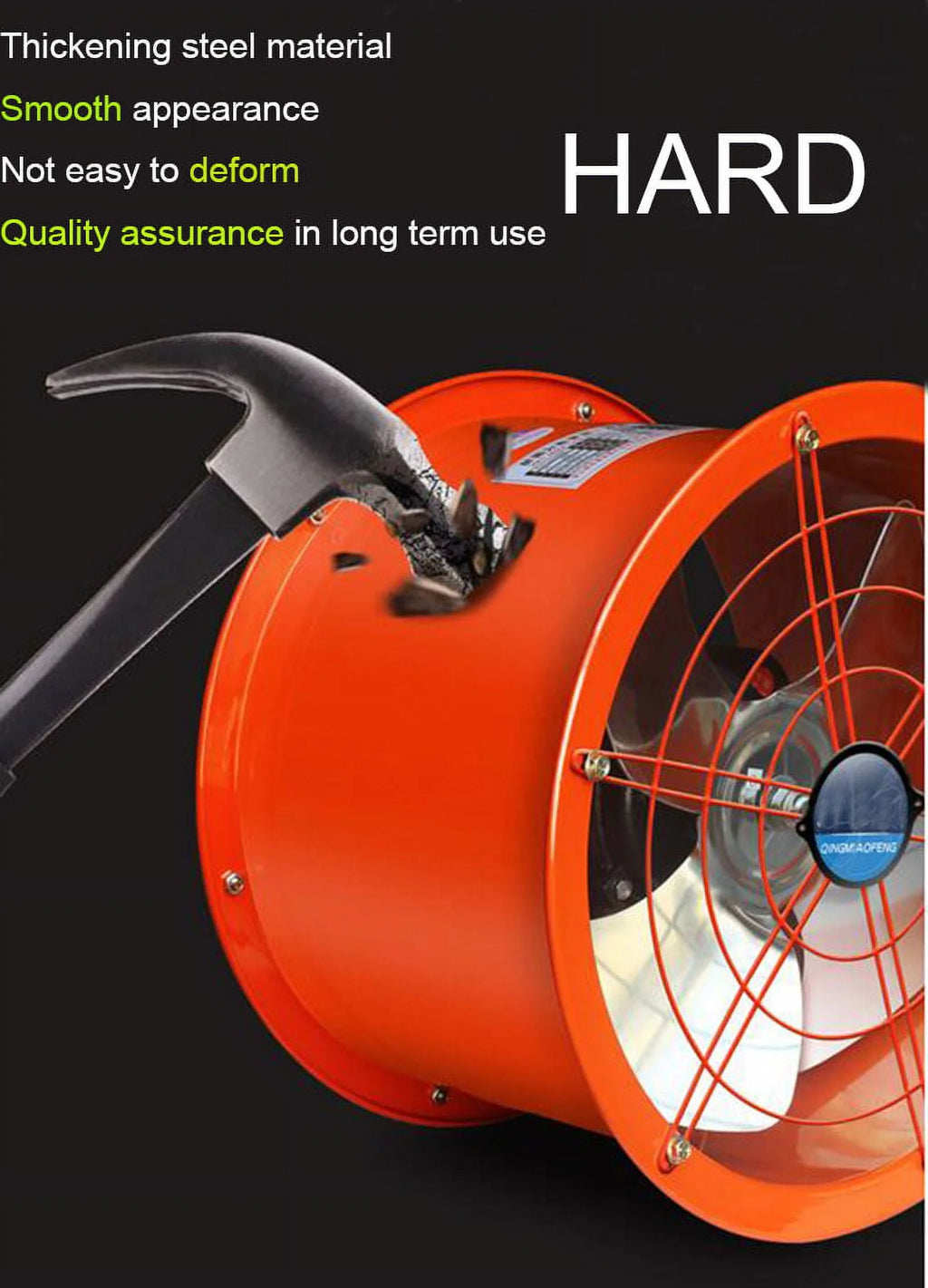 8'' Cylinder Pipe Ventilation Fan 1300m³/h 220V 90W C2492