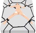 Black Adjustable Bed Restraints Set with Handcuffs and Ankle Cuff S9089
