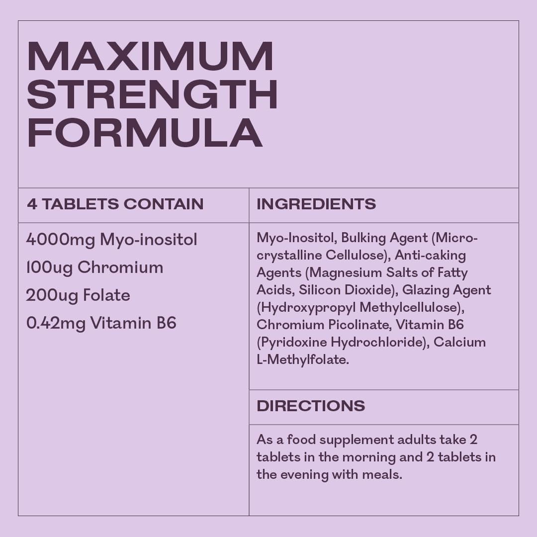120 Vegan Tablets Myo Inositol Supplement S290771