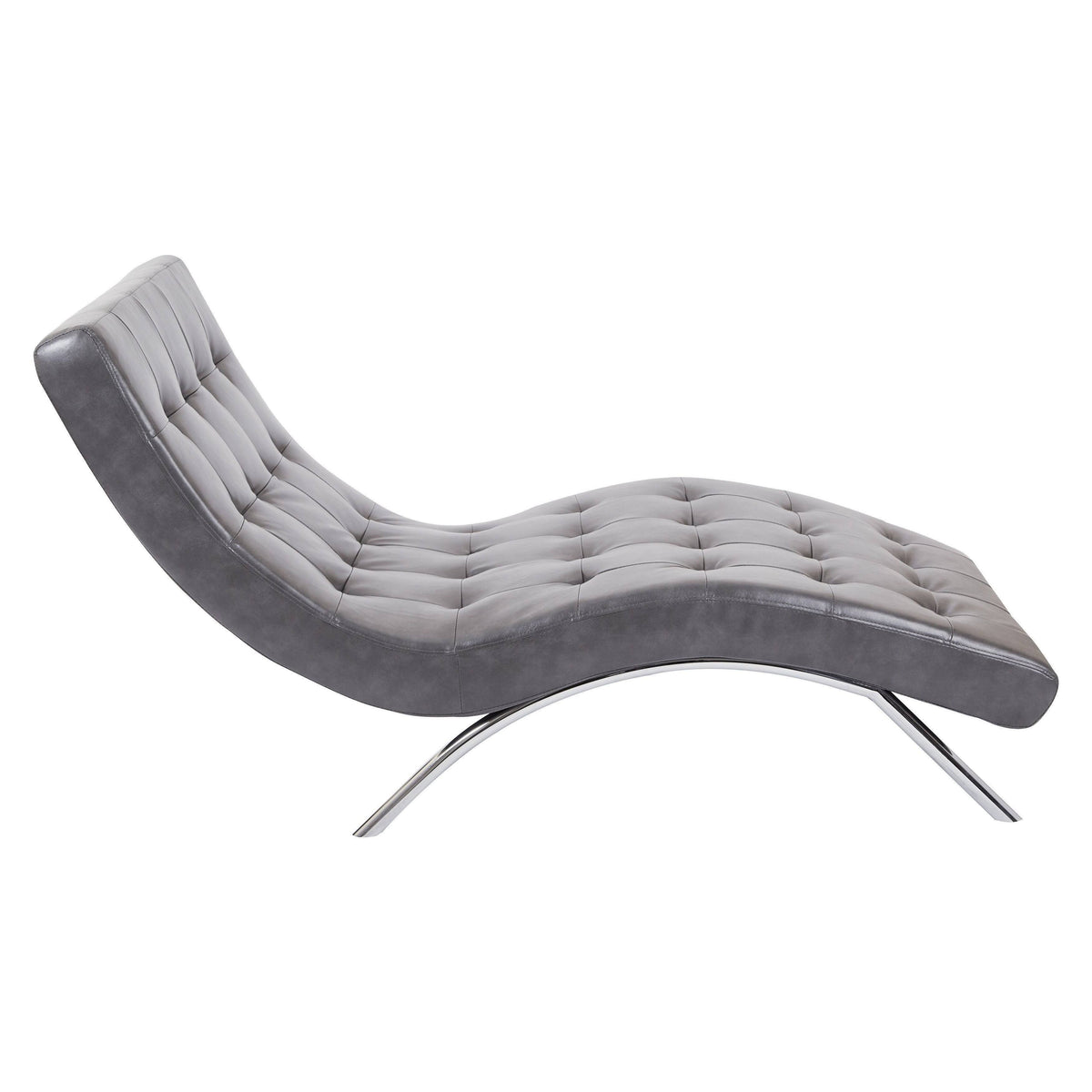 Tufted Chaise Pewter D29082