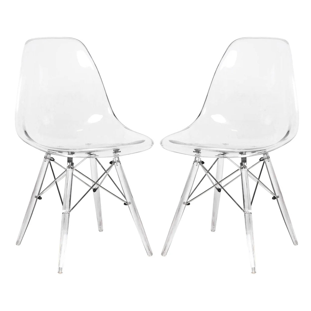 Clear Molded Side Chair Set of 2 K313729
