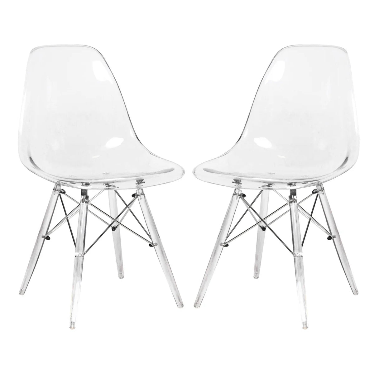 Clear Molded Side Chair Set of 2 K313729