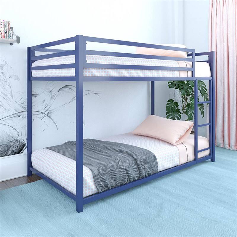 Blue Twin Over Twin Metal Bunk Bed X79187