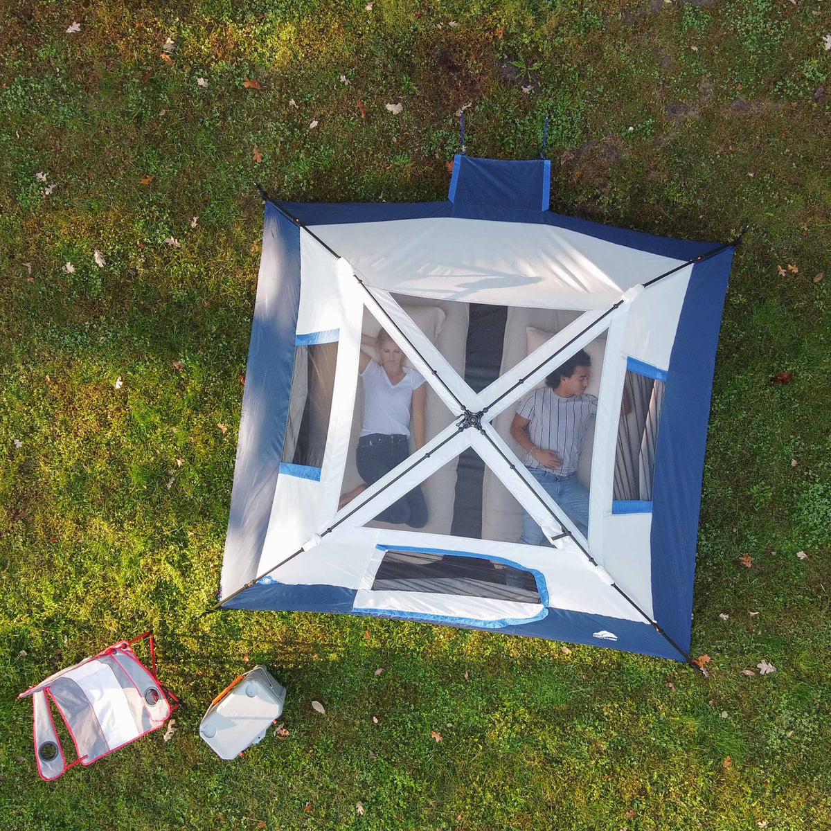 6-Person Instant Cabin Tent with LED Lighted Hub H8859