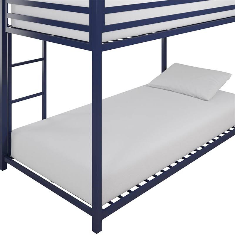 Blue Twin Over Twin Metal Bunk Bed X79187