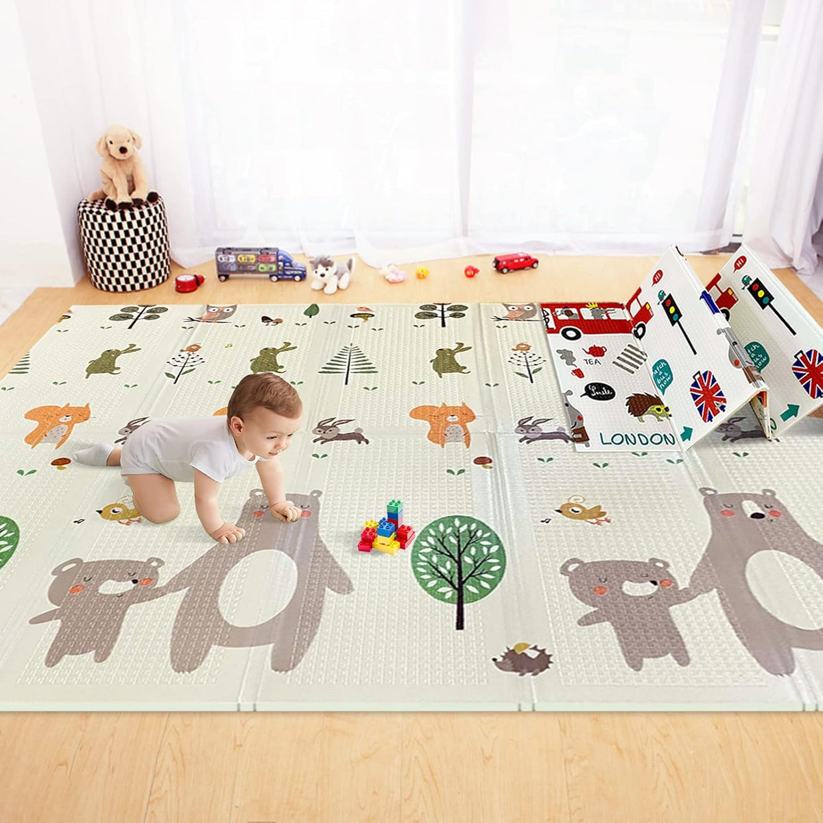 Portable Extra Large Foldable Play Mat with Carry Bag C787