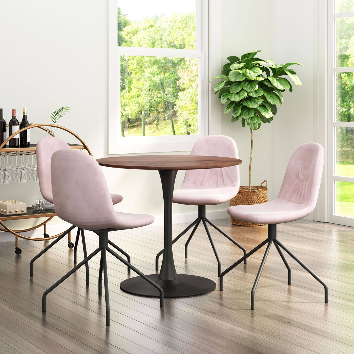 Pink Dining Chair (Set of 2) D394335