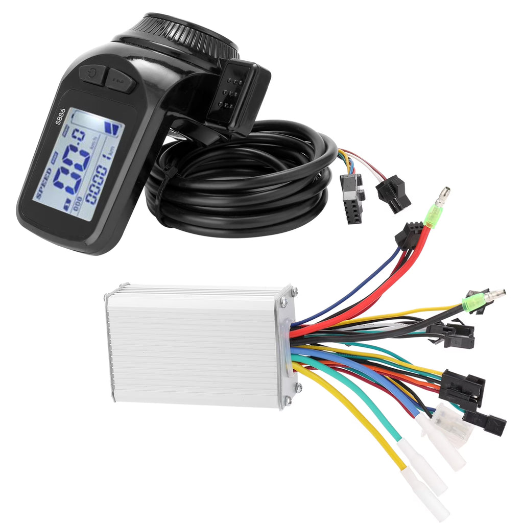 24V-48V/36V-60V 350W Brushless Controller Kit with LCD Display Panel Thumb Throttle T1319