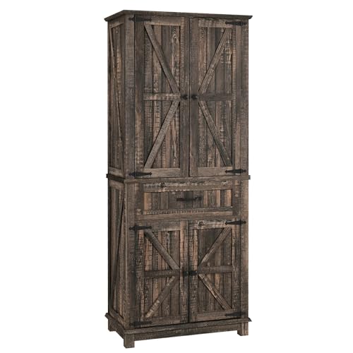 White Tall Storage Cabinet with 2 Drawers W625389