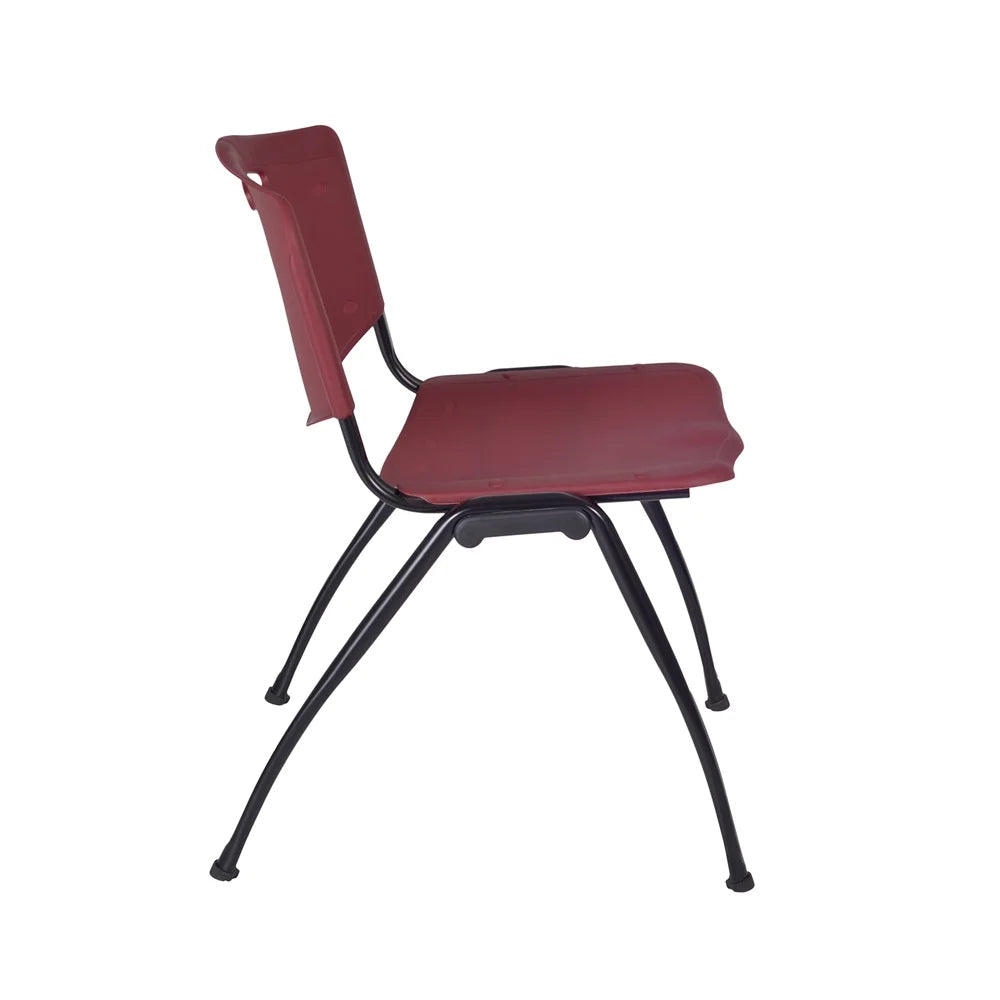 42" Square Breakroom Table & 4 Stack Chairs F3037