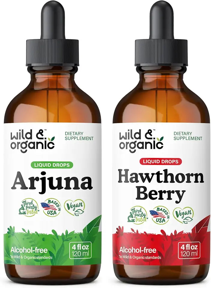 Arjuna Tincture 4 fl oz & Hawthorn Berry Tincture 4 fl oz W214866
