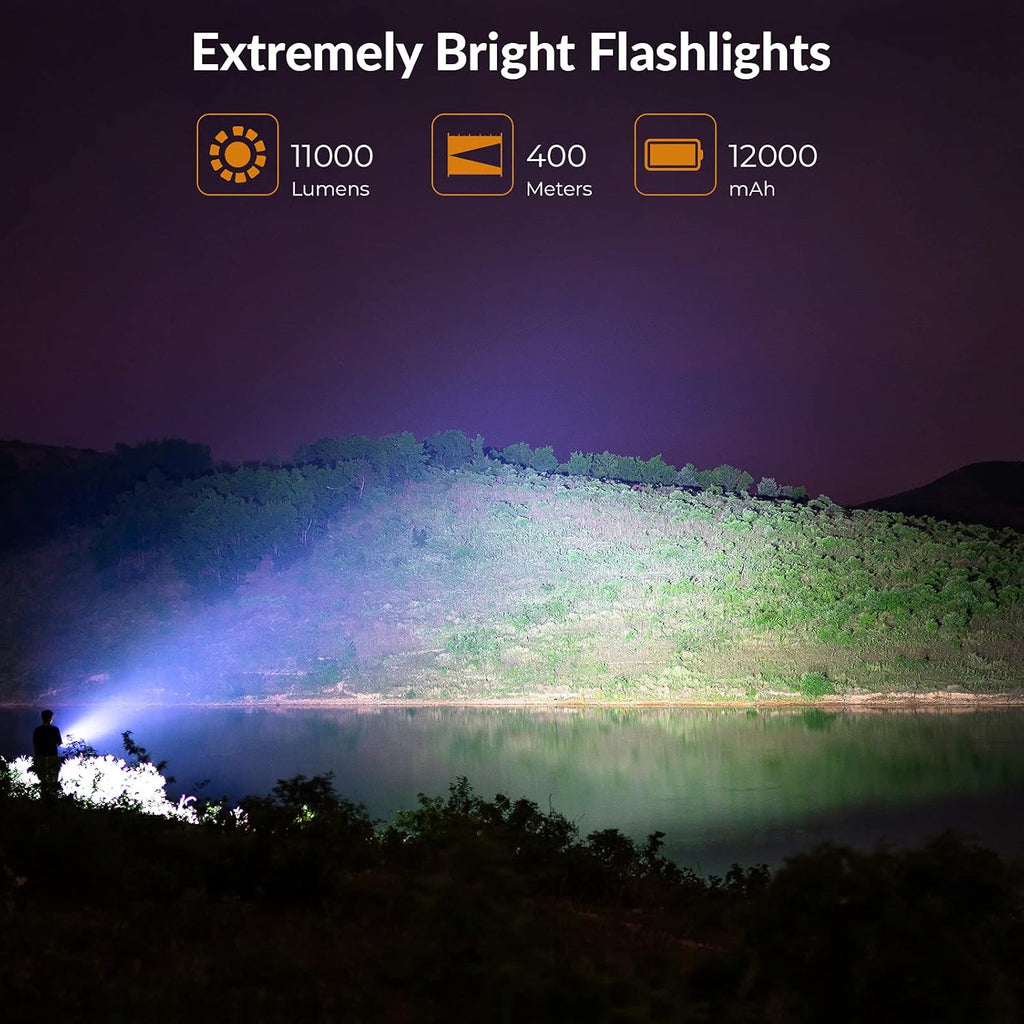 Rechargeable Flashlight 11000 Lumen with 4 x CREE XHP50.2 LEDs L2443