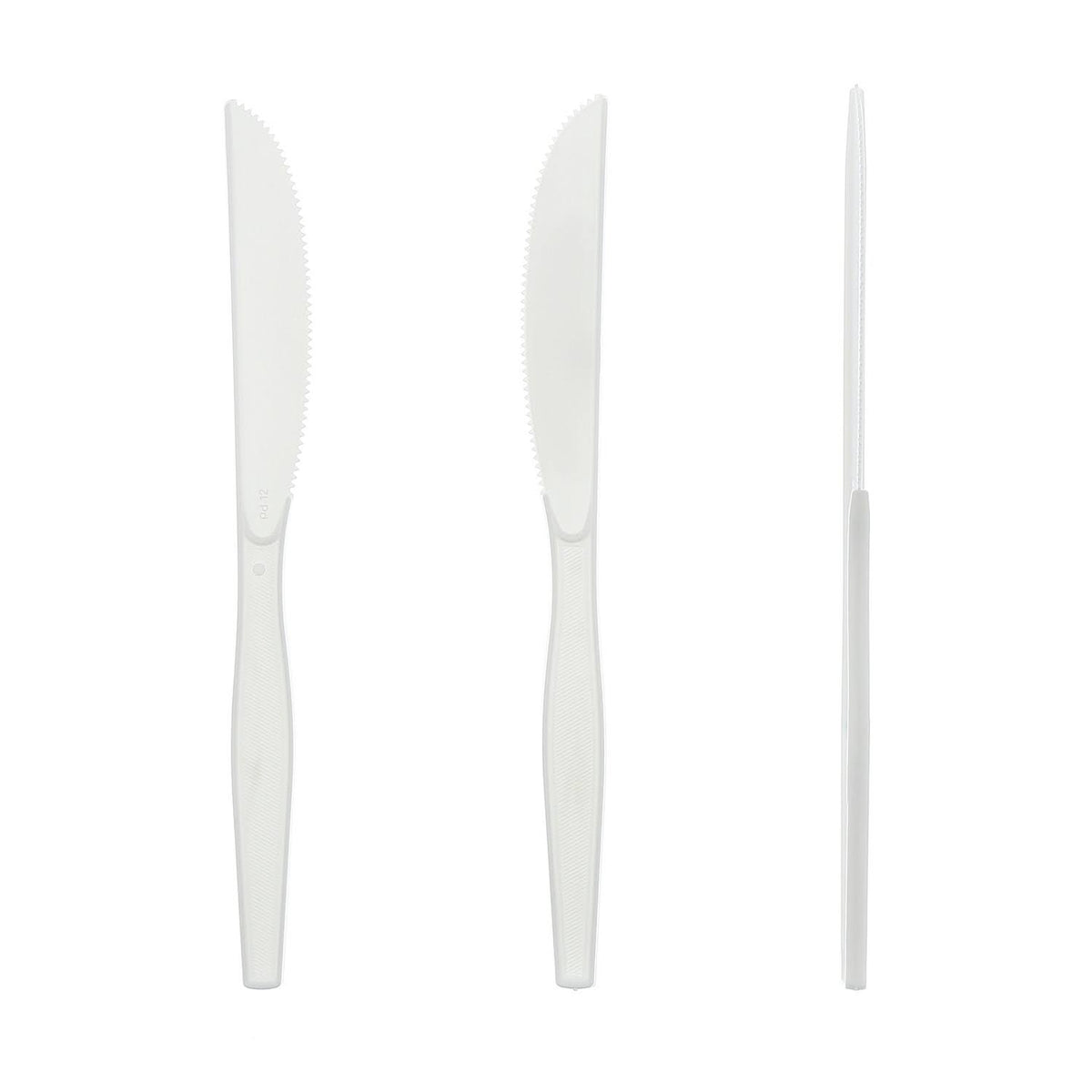 Medium Heavy White Polystyrene Individually Wrapped Knives, Case of 1000 C84656
