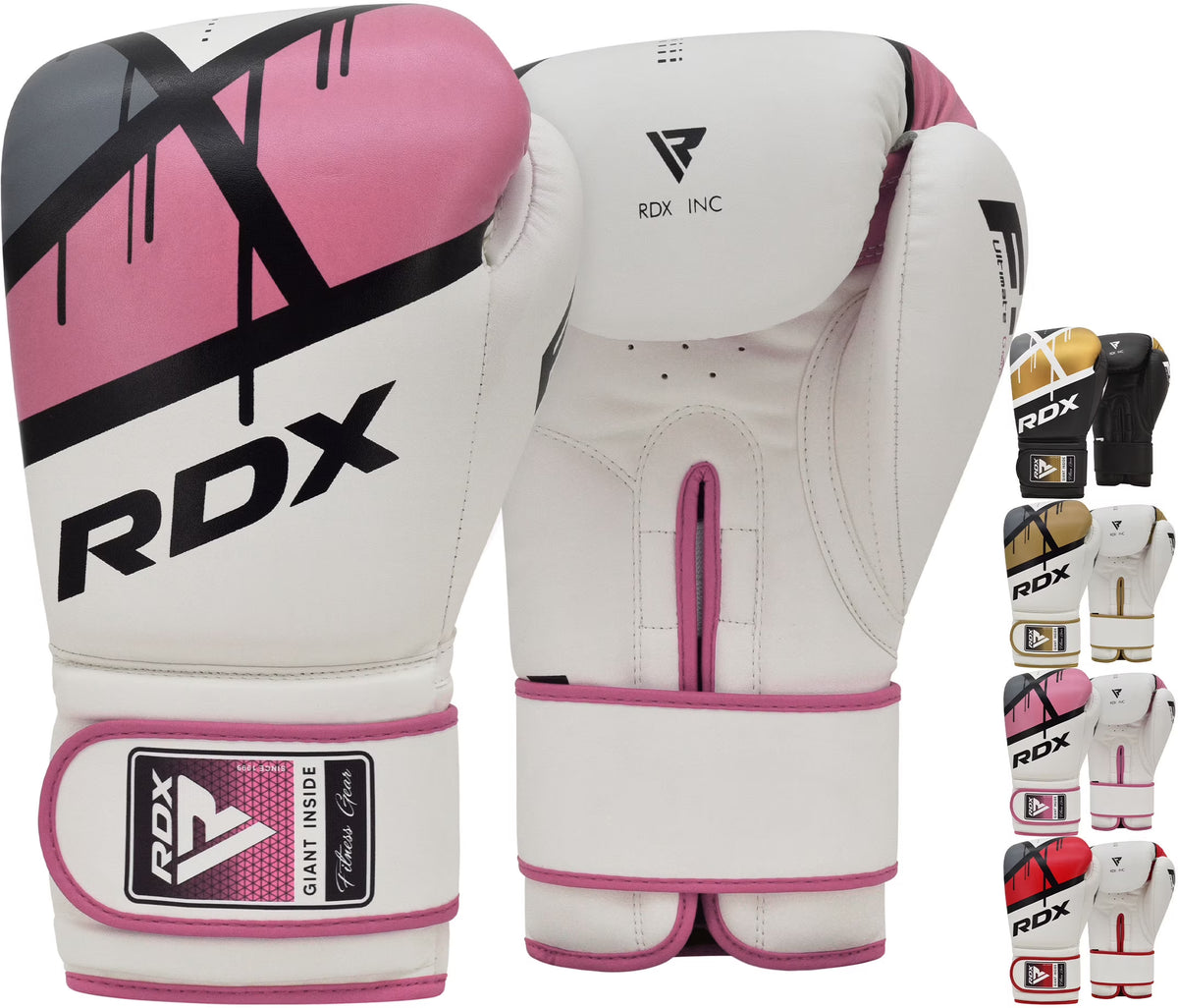 Pink 10oz Leather Boxing Gloves Y79347