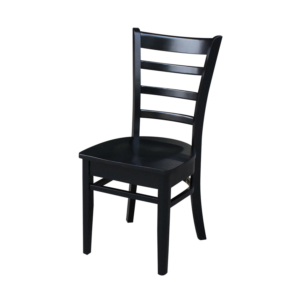 Solid Wood 3-Piece Dining Set with Drop Leaf Table and 2 Ladder Back Chairs F4228