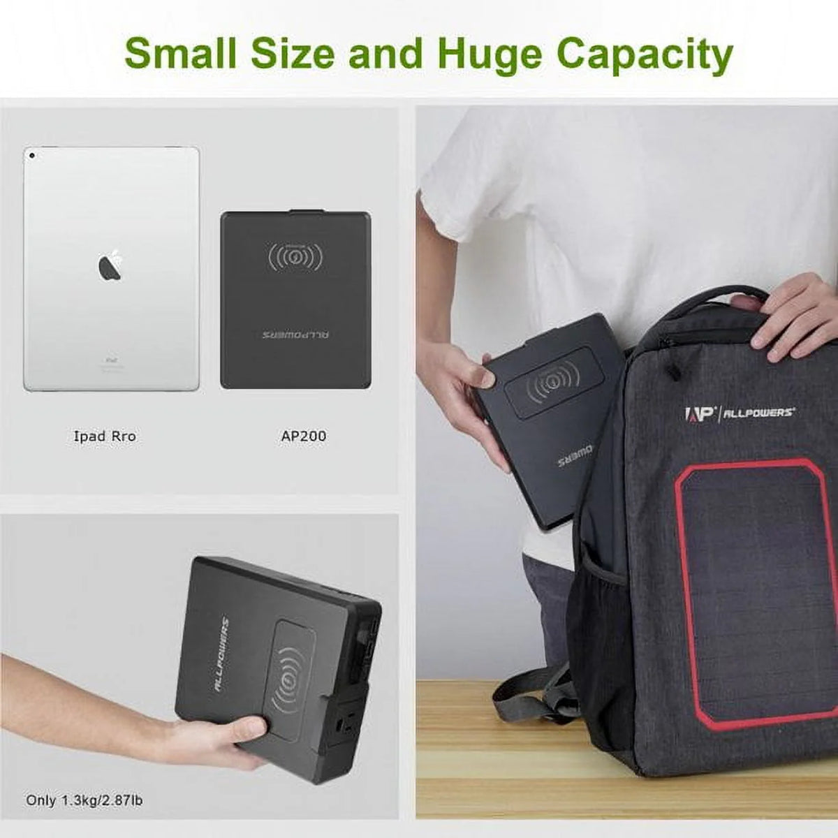 200W 154Wh Portable Power Station with 100W Foldable Solar Panel R971862