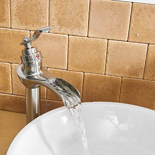 Brushed Nickel Single-Handle Vessel Sink Faucet O32113