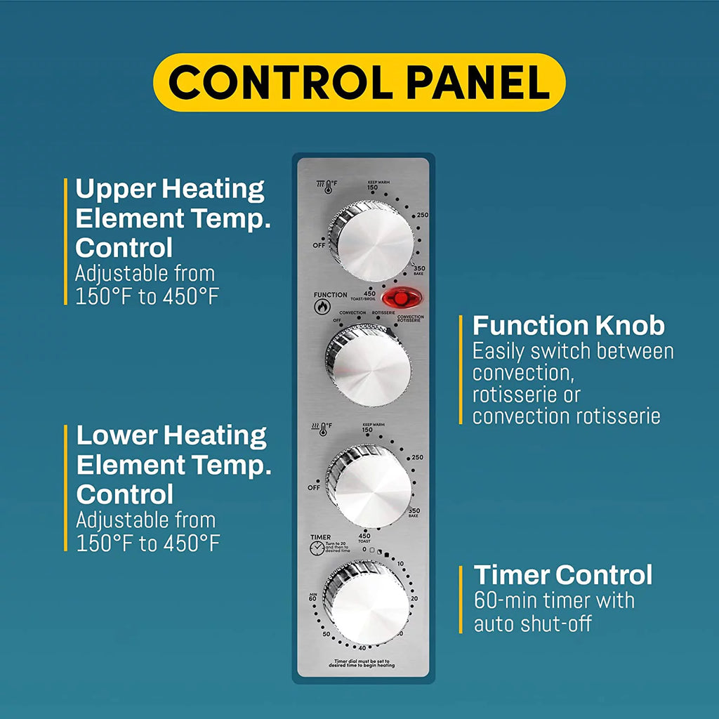 47.5Qt Convection Oven with 4 Control Knobs O83026