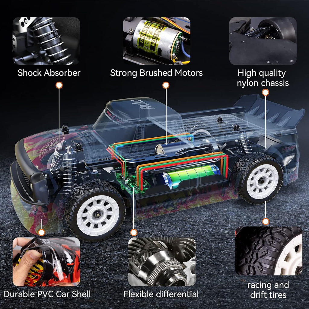 High Speed 4WD Remote Control Rally Car with 2 Batteries S12657