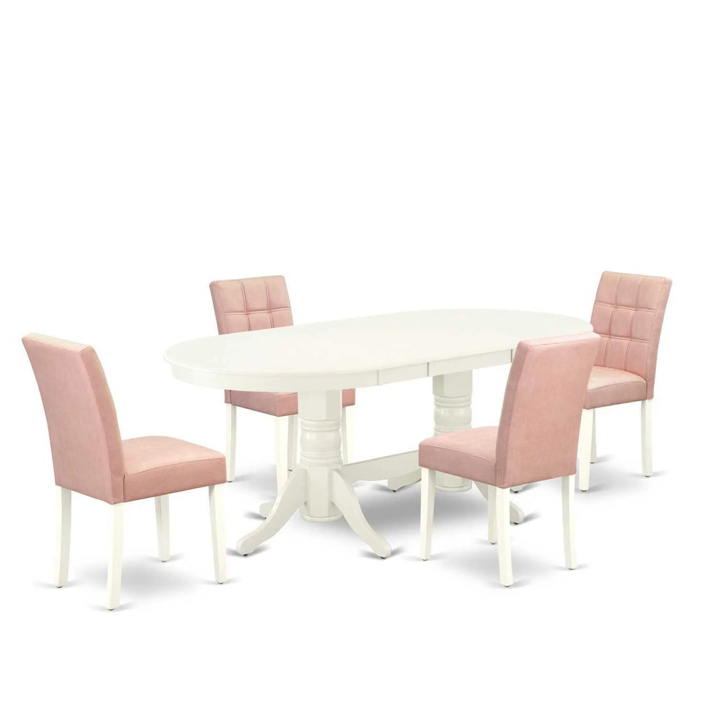 5 Piece Dining Table Set with Oval Table and 4 Chairs O97284