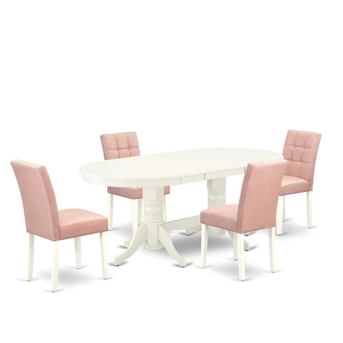5 Piece Dining Table Set with Oval Table and 4 Chairs O97284