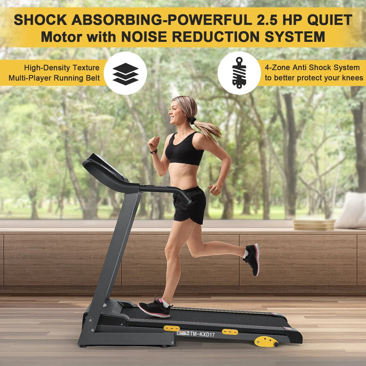 Incline Electric Treadmill 220lbs Max U248