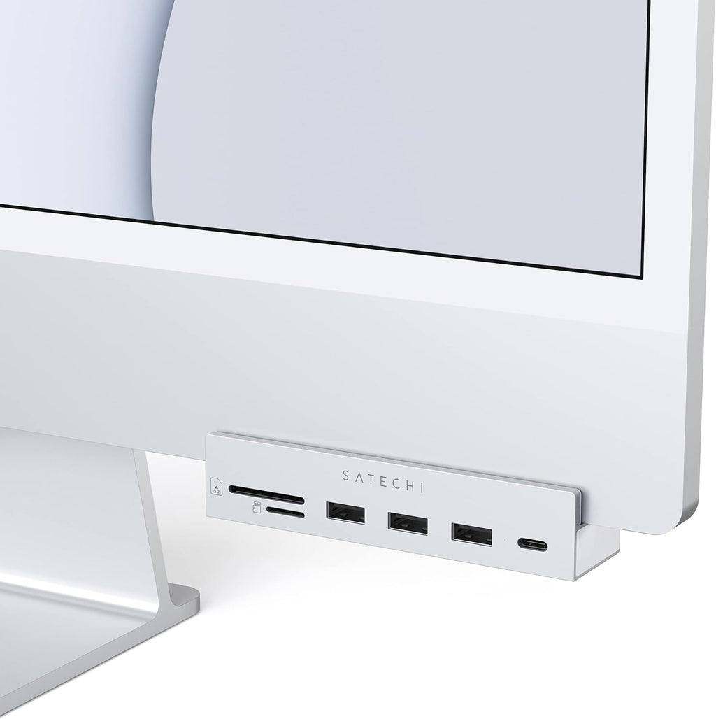 Aluminum Type-C Clamp Hub Pro with USB-C Data Port, USB-A 3.0 Data, Micro/SD Card Reader L305