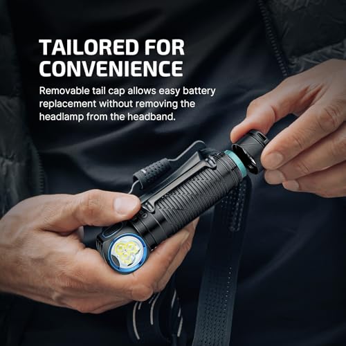Rechargeable Headlamp Flashlight, 3000 Lumens LED Headlight with Red Light, Waterproof Head Lamp with Headband (Black) B151863