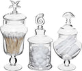 Clear Glass Set of 3 Apothecary Jars D35791