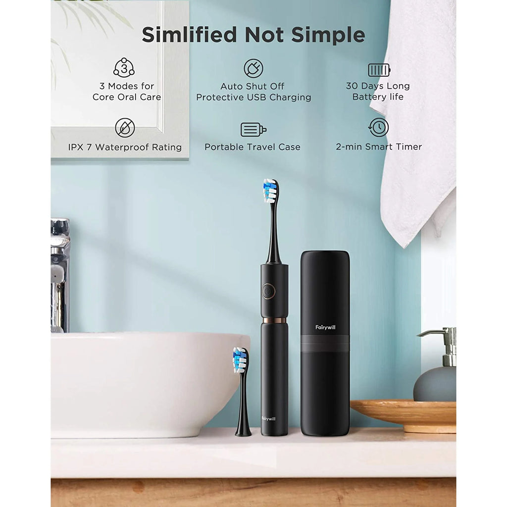 Rechargeable UltraSonic Electric Toothbrush with Travel Case & 8 Brush Heads P822