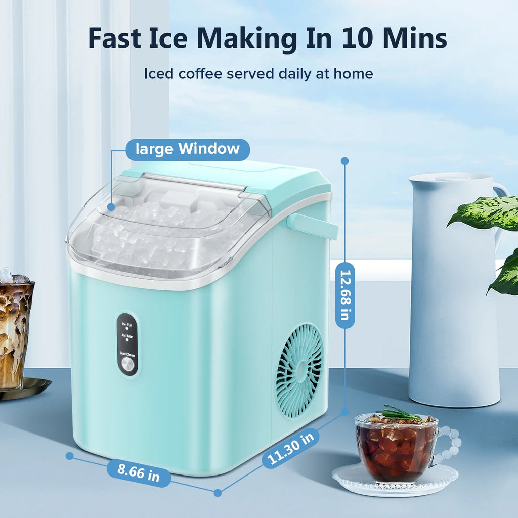 Portable Nugget Ice Maker with Self-Cleaning Function R810