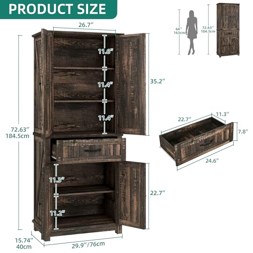 White Tall Storage Cabinet with 2 Drawers W625389