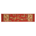 Floral Red Rectangle Stair Tread C9601