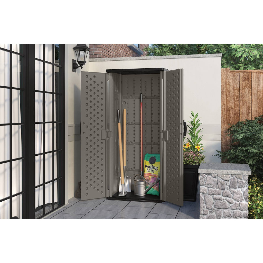 Gray Vertical Storage Shed Z5562