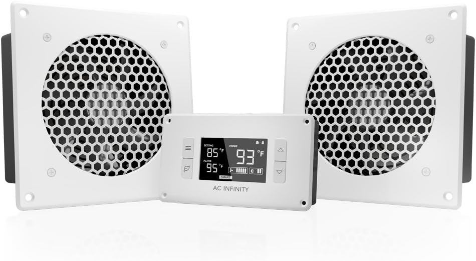 White Quiet Cooling Dual-Fan System with Thermostat Control R655539
