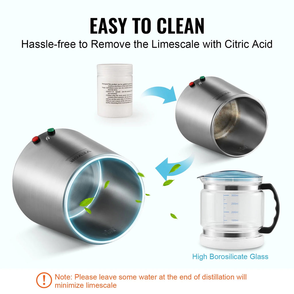 4L Stainless Steel Water Distiller D11023