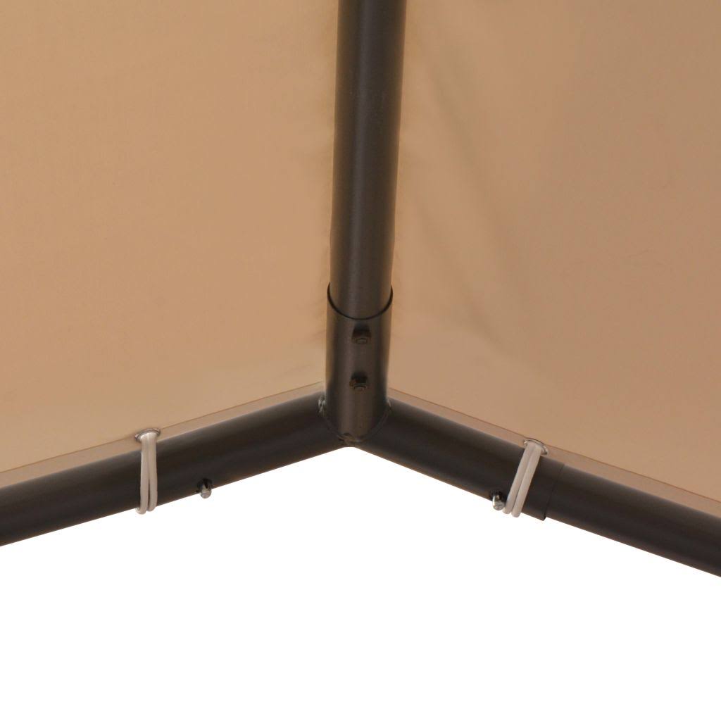 Steel Beige Gazebo Tent Canopy D42433